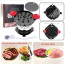 Chicken Shredder Meat Shredder Tool Twist Chicken Breast Shredder Large-Shredding Tools Chicken Breast, Pulled Pork, Beef with Stainless Steel Spikes (Red & Black) by GreenHaven Gardens