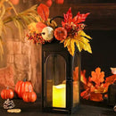 Bdor 2 Pack Fall Lanterns Decor with LED Candle – 16 Inch Harvest Pumpkin Maple Leaf Hanging Lantern for Autumn Thanksgiving Table Centerpiece Indoor Outdoor Decoration, Battery Operated by CozyNest Decor