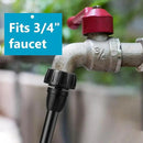 Retisee 12 Pcs 3/8 Inch Drip Irrigation Hose Connectors, 3/4" to 3/8" Drip Irrigation Adapter, Faucet to Hose Adapter, Plastic 3/4 Inch Garden Faucet Adapter with 12 Washers for Garden Irrigation