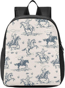 Western Cowboy Toddler Backpack Waterproof Mini Backpack Boys/Girls Cute Kindergarten Pre School Bags 13 Inch by TinyTreasures Baby Boutique