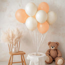 RUBFAC 129pcs Nude Balloons Different Sizes 18 12 10 5 Inch, Boho Beige Apricot Balloon Garland Arch Kit for Party Decoration Gender Reveal Graduation Wedding Anniversary Baby Shower Party Supplies by TinyTreasures Baby Boutique
