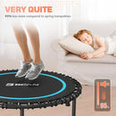 BCAN 40"/48" Mini Rebounder Trampoline for Adults with Bar, 450/550LBS Fitness Trampoline with Bungees, Adjustable Handle, Stable & Quiet, Indoor Outdoor, Whole-Body Workout & Relaxation at Home by TinyTreasures Baby Boutique