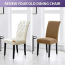 Joccun Chair Covers for Dining Room Set of 2,Dining Chair Slipcovers Stretch Dining Room Chair Covers Seat Protector,Washable Parsons Chair Cover for Home,Hotel,Banquet(Tan,2 Pack) by CozyNest Decor