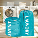 Sylfairy Laundry bags, 2 Pack Travel Laundry Bag for Dirty Clothes with Drawstring, Heavy Duty Laundry Bag for Traveling Camping, Easy Fit a Laundry Hamper or Basket Travel Essentials by TinyTreasures Baby Boutique