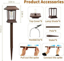 Solar Pathway Lights Outdoor Waterproof IP65, Brown Solar Lights Outdoor with Hook 6PK, Upgraded 1000mAH Battery, Up to 12Hrs, Auto On/Off, Garden Decor for Yard, Driveway, Walkway (Bulb) by GreenHaven Gardens