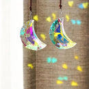 HDCRYSTALGIFTS 2pcs 50mm Crystal Prisms Sun Catchers,Half Moon Drop Hanging Suncatchers for Windows, Rainbow Maker Crystals Decoration by GreenHaven Gardens