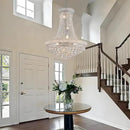 Modern Crystal Chandeliers Foryer Chandelier for High Ceilings, 11-Lights Silver Empire Crystal Chandeliers for Living Dining Room Entryway Hallway(D23.6) by CozyNest Decor