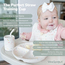 WeeSprout Baby Led Weaning Bundle, Silicone Suction Bowl, Spoons, Bib & Cup, Develops Self Feeding Skills, Dishwasher Safe (Confetti) by TinyTreasures Baby Boutique