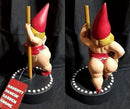 Funny Woman Dancing Gnome, Pole Dance Garden Gnomes, Funny Outdoor Indoor Statue for Home, Creative Figurine Decoration for Patio Lawn Garden Yard Art (Red) by GreenHaven Gardens