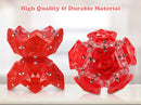RoomyRoc Magnetic Fidget Sphere - Pentagons Magnets Balls - 12 Piece Set - Crystal Red - Magnet Fidgets Toy - Creativity Beyond Imagination, Inspirational, Recreational, Desk Toys for Adults by TinyTreasures Baby Boutique