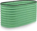 Galvanized Raised Garden Beds Outdoor // 4×2×2 ft Planter Raised Beds for Gardening, Vegetables, Flowers // Large Metal Garden Box (Light Green) // Patented Tool-Free Design by GreenHaven Gardens