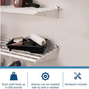 00630 2-Pack Heavy Duty Steel Wall Garage Shelving, 48-Inch X 24-Inch Wall Mounted Shelves for Garage Storage, Low-Profile Brackets, Max Shelf Load 150 Pounds, White Powder Coated Finish by GreenHaven Gardens