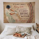 yowecso Baseball Tapestry Sport Theme Tapestry Wall Hanging for Bedroom Baseball Tapestries Aesthetic Wall Decor for Home Dorm Living Room 60"x90" by CozyNest Decor