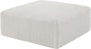 40" Square Stuffed Ottoman Pouf for Sofa Couch, Corduroy Poufs with Foam Chunk Filling, Furry & Fluffy Foot Stool Movable Ottoman. 40 * 40 Floor Poufs Foot Rest for Living Room, Beige by CozyNest Decor