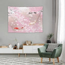 Houselerax Japanese Koi Fish Tapestry, Cherry Blossoms Asian Oriental Pink Flower Branch Koi Fish Carp Tapestries Wall Hanging for Bedroom Living Room Office Decor 40"x30" by CozyNest Decor