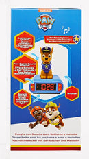 LEXiBOOK - Paw Patrol Chase Digital Alarm Clock with Night Light - Snooze Function - Dog Sound Effects - for Children/Kids - Luminous Clock with Chase, Blue/Red - RL800PA by TinyTreasures Baby Boutique