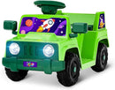 6V Toddler Ride On Car Interactive Electric Car with Horn LED Front Light Rear Storage Stellar Galaxy Theme Perfect for Boys & Girls 18+ Months Safe & Fun for Little Explorers(Green Space) by TinyTreasures Baby Boutique