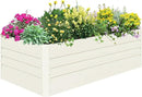 SnugNiture Galvanized Raised Garden Bed 6x3x2FT Outdoor Large Metal Planter Box Steel Kit for Planting Vegetables, Flowers, Beige White by GreenHaven Gardens