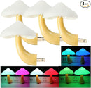 AUSAYE 4 Pack Plug in Night Light Sensor Light, Color Changing Mushroom Light LED Nightlights for Kids, Adults, Bedroom, Bathroom,Hallway, Stairs, Kitchen by TinyTreasures Baby Boutique