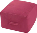 MeMoreCool Square Stuffed Pouf Ottoman Foot Rest, Floor Pouf Foot Stool with Foam Chunk Filling, Soft Stuffed Ottoman Footrest for Living Room by CozyNest Decor