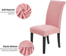 Joccun Chair Covers for Dining Room Set of 2,Dining Chair Slipcovers Stretch Dining Room Chair Covers Seat Protector,Washable Parsons Chair Cover for Home,Banquet(Dusty Pink,2 Pack) by CozyNest Decor