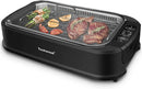 Techwood 1500W Smokeless Indoor Electric Grill with Non-Stick Plates and Tempered Glass Lid - Korean Grill with Temperature Control by GreenHaven Gardens