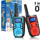 Wishouse Walkie Talkies for Kids Rechargeable Long Range,Xmas Birthday Gift for 4 5 6 7 8 9 Year Old Boys Girls,Hiking Gear Camping Games Cool Toys with NOAA,SOS Siren,Lamp,Lanyards,Easy to Use,2 Pack by TinyTreasures Baby Boutique