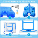 Kids Toy Gift for 3 4 5 6 7 8 Years Old, Kids Basketball Hoop Adjustable Height 3.5FT-6.2FT, Mini Basketball Hoop for Boys Girls, Basketball Goal Toys Outdoor Indoor Game Gifts(Blue) by TinyTreasures Baby Boutique