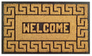 Welcome Greek Rubber Coir Doormat