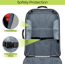 Padded Car Seat Travel Bag for Airplane, Heavy Duty Backpack for Air Travel, Water-Resistant Carrier with Shoulder Strap, Fits Most Car Seats (Grey) by TinyTreasures Baby Boutique