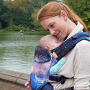 Beco Gemini Baby Carrier from Newborn to Toddler - Certified Ergonomic Newborn Baby Carrier for Infants and Children of 7-35 lbs - M Shape, Adjustable Seat, 100% Cotton (Carina Nebula) by TinyTreasures Baby Boutique