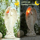 Angel Figurine, Large Angel Garden Statues Outdoor with Butterfly Solar LED Lights Lawn Decorations Yard Ornament Sculptural for Outside Patio Decor, Angel Gardening Gifts by CozyNest Decor