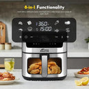 8.5QT Air Fryer, Family Size Digital Air Fryers, Nonstick Square Basket, Smart Touchscreen with 8-Preset, Air Frying, Reheat Leftovers, Party Food, Fast Cooking, Dishwasher-Safe, for Kitchen by CozyNest Decor