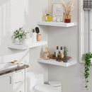 Heimlove 12" Deep White Floating Shelves for Wall, 24 Inch Wall Shelf Bathroom Shelves Set of 2, Wall Mounted Shelves for Books Living Room Laundry Room Bedroom Kitchen Home Office by CozyNest Decor