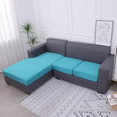 hyha Waterproof Couch Cushion Covers, Sectional Sofa Slipcovers Washable, L Shape Chaise Dog Couch Covers for Sectional Sofa, Universal Furniture Protector (1 Piece for Chaise, Peacock Blue) by CozyNest Decor