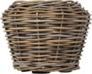 Rattan Kobo Indoor Outdoor Planter Basket with Plastic Pot X Small 1 Gallon Soil Capacity by CozyNest Decor