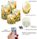 Ystardream Operated Candles with Flickering Flame Flameless Taper Candles Flickering Operated Electric Pillar Candle LED Candle for Indoor Outdoor Home Decor Hummingbird Sunflower by GreenHaven Gardens
