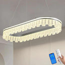 Modern Pendant Lights Kitchen Island, 35.5" Dimmable LED Elliptical Runway Light Fixture Silvery Gray Aluminum Bar Lights Hanging for Dining Room, Kitchen, Restaurant, Living Room by CozyNest Decor