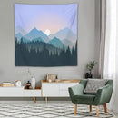 HZOHNAGO Mountain Tapestry Forest Mountain Sunrise Pattern Printed Wall Tapestry Wall Hanging for Bedroom Living Room Dorm 60" W x 60" H by CozyNest Decor
