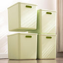 4 pack large plastic White storage bins Baskets, Toy Box Chest with Lids and Handle，Organizer Containers for Baby，Kids,snacks,Nursery，Shelves，Playroom, Bedroom，Office,Closet，home by TinyTreasures Baby Boutique