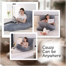 Pregnancy Pillow, Full Body Maternity Pillow 57 inch, with Removable Washable Cover - Sleep Support for Legs, Back, Neck, Shoulder, HIPS, Belly for Pregnent Women, Velvet Cover(Dark Grey) by TinyTreasures Baby Boutique