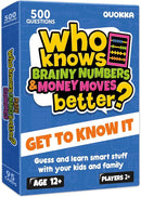 Board Games for Kids 8-12 and Family - STEM Card Game for Kids Age 12+ - Who Knows Math Finance Economics Better? - Educational Quiz with 500+ Questions - Great for Learning and Game Night by TinyTreasures Baby Boutique