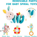 Koty Car Seat Toys, Infant Spiral Plush Toys, Baby Stroller Toys Hanging Crib Activity Toy for CarSeat Crib Bed Stroller, Rabbit Hanging Rattle Gifts for Babies 0-6 Months（Rabbit） by TinyTreasures Baby Boutique