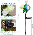 TONULAX Solar Garden Lights, Upgraded 2-Pack, Solar Lotus Flower Lights, Plastic Silk, Multi-Color, LED, Waterproof, Touch Control, 18-Hour Runtime by GreenHaven Gardens