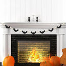 Halloween Decorations Garland, Felt Bats Halloween Decor Banner with Wood Beads for Fireplace Mantel Walls Home Indoor by CozyNest Decor