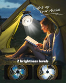 Ausic 3-in-1 Portable Clip on Fan with Misting & LED Lights & Hook, 100ML Baby Stroller Fan, 5200mAh Rechargeable Battery Operated & 360° Rotation & 3 Speeds for Table Outdoor Travel Camp Golf Cart by TinyTreasures Baby Boutique