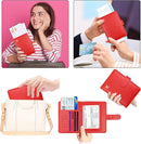 Melsbrinna Rfid Passport Holder for Travel women/Men, Cute Passport Wallet Rfid Blocking Card Slots, Rfid Passport Cover/CaseTravel Wallet, Passport Book Holder (1, Red2) by TinyTreasures Baby Boutique