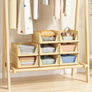 5 Pack Stackable Closet Storage Basket - Stackable Storage Bins, Multifunctional & Foldable Closet Organizer, Wardrobe Cupboard Space-Saving Hat Storage Drawer Organizer, Yellow by CozyNest Decor