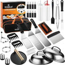 38PCS Griddle Accessories Kit, Professional Grill Tools Set for Outdoor Barbecue, Stainless Steel Griddle Spatula Set with Tongs, Smash Burger Press, Carry Bag, Perfect Grilling Gifts by GreenHaven Gardens