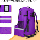 Car Seat Travel Bag for Airplane,Infant Seat Travel Bag with Shoulder Strap,Padded Car Seats Backpack with Reflective Stripes,Large Carseat Carrier Bag Travel Car Seat Cover,Purple by TinyTreasures Baby Boutique